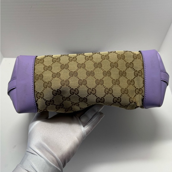 100% Authentic Gucci Monogram Small Craft Tote Lilac with pouch - Picture 4 of 13